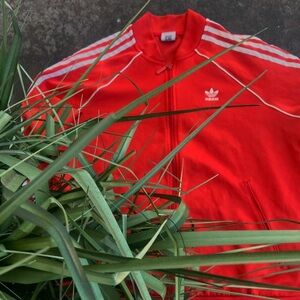 Adidas Men's Vibrant Red Bomber Jacket